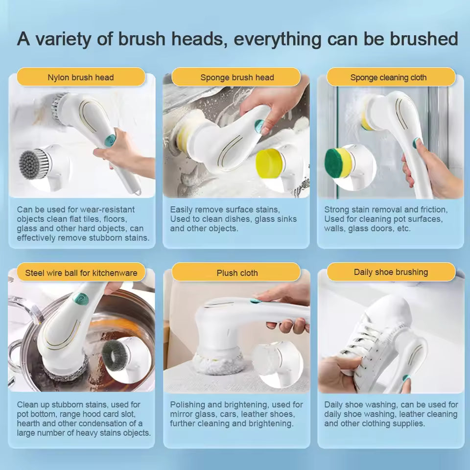 5 in 1 Multifunctional Electric Cleaning Brush