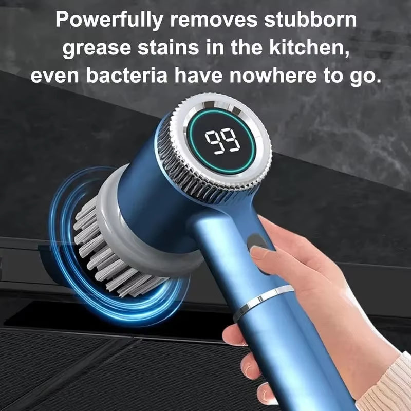 Revolutionize Your Cleaning Routine with the Zai Xiao Rechargeable Electric Cleaning Brush - Perfect for Bathrooms, Kitchens, and More!