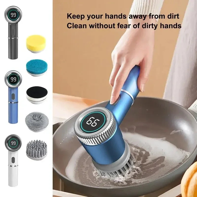 Revolutionize Your Cleaning Routine with the Zai Xiao Rechargeable Electric Cleaning Brush - Perfect for Bathrooms, Kitchens, and More!